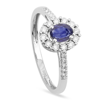 Anello Bliss Donna BL REGAL in Oro bianco Zaffiro blu 20115703